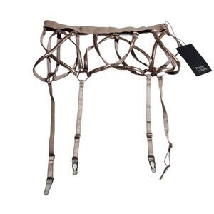 Thistle and Spire Strapped In Bronze Sidney Garter Belt Lingerie Size Medium